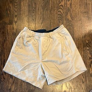 Birddogs Cream Athletic Shorts with Relaxed Fit and Elastic Waistband